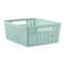 Sage Plastic Wicker Storage Basket by Simply Tidy®
